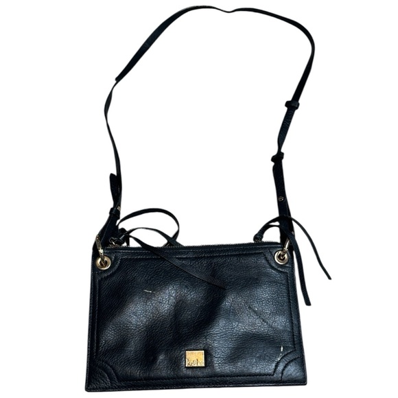 Kooba Handbags - Kooba | Leather Envelope Crossbody Purse in Black